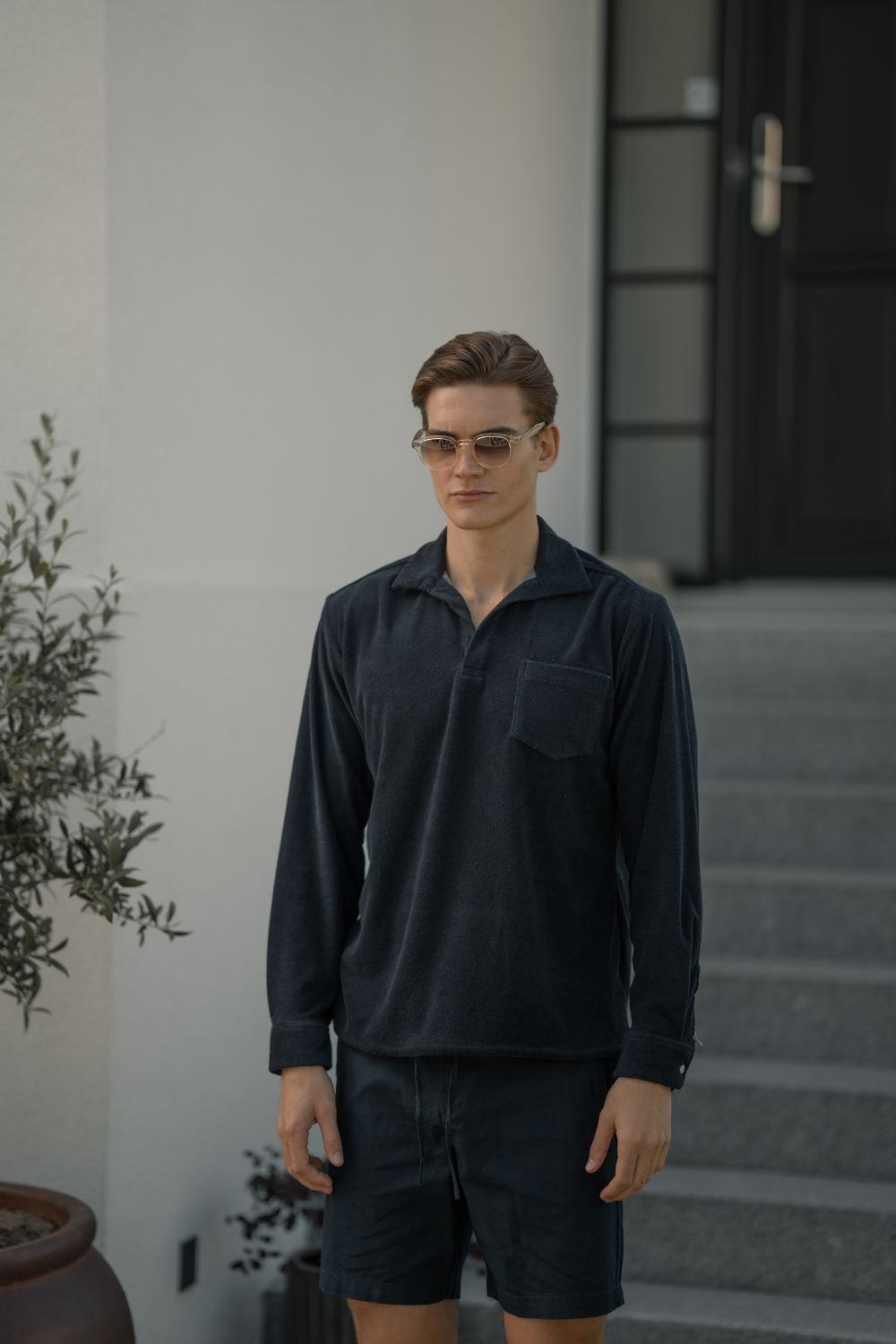 Terry Polo LS Navy | Skagen-clothing.dk